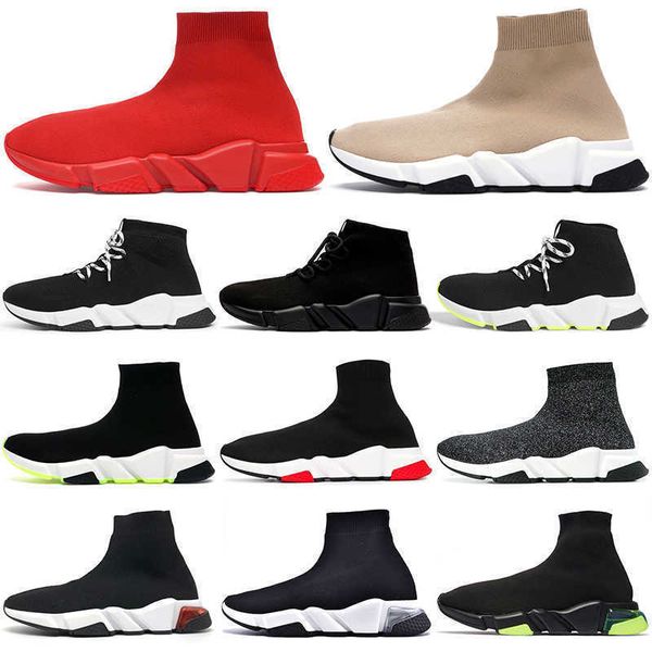 cheaper sock shoe running shoes men women platform Graffiti black white beige Glitter red clear sole lace-up pink outdoor mens womens