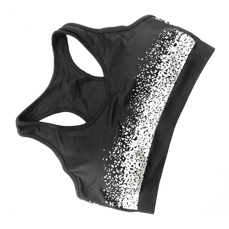 Large women&#039;s sports vest running shock absorption gather Yoga bronzing bra underwear back beauty