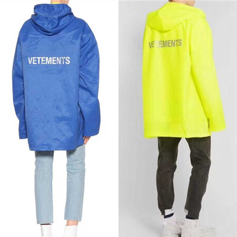Men&#039;s Jackets Vetiones Women&#039;s Coats From Great Dimensions Outerwear Blunder Raincoat Impervious Blue Jacket Dhl Vetements D6bo 7201