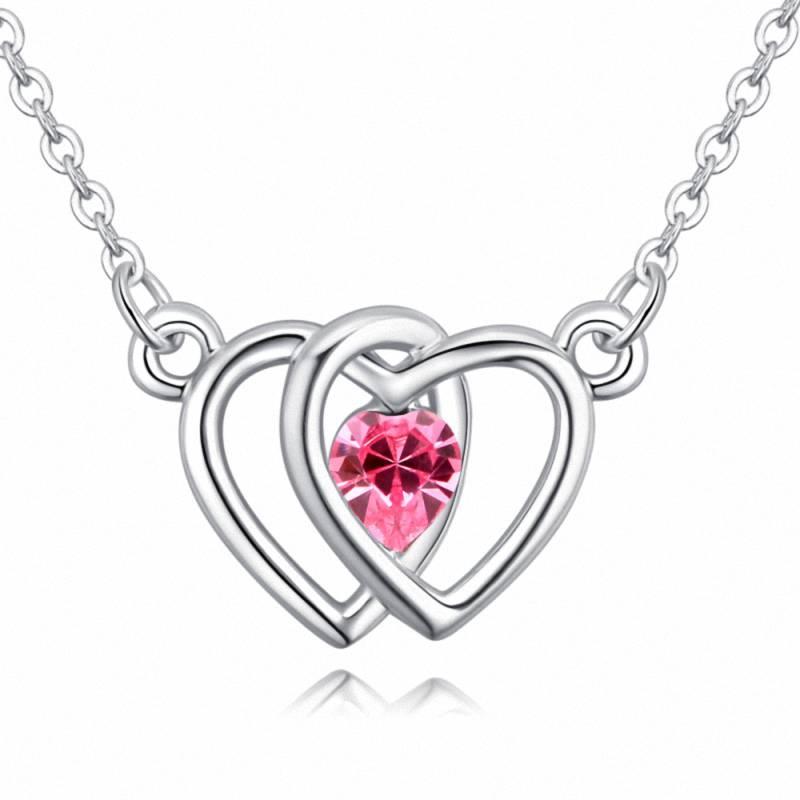Pendant Necklaces TRACYSWING 1 Colors Real Austrian Crystals Fashion Heart Necklace For Women Valentine Gift Th-130743