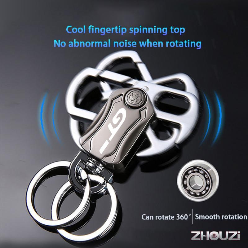 Keychains DIY Multifunction Car Keychain Key Ring Beer Opener Spinner For Peugeot 3008 GT 308 4008 5008 508 208 Accessories