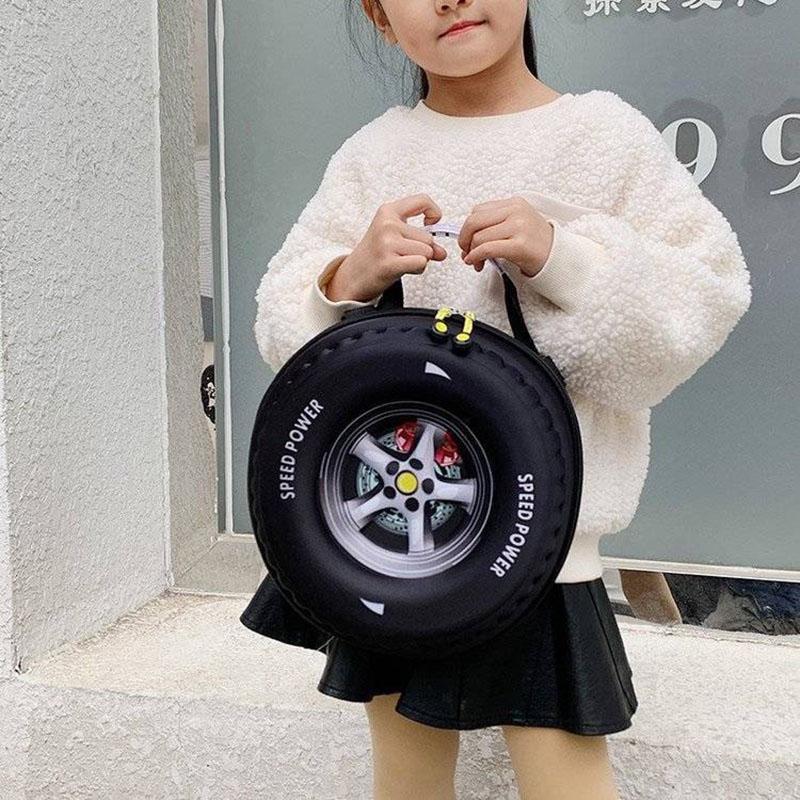 School Bags Kindergarten Backpack Personality Trend 3-6 Years Old Tire-Shaped Bag Baby Child Kid