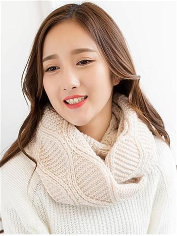 Scarves Sets The Winter Warm Knitting Wool Scarf Female Pure Diamond Collar Qiu Dong Color Thicken Big Squares DYM-01