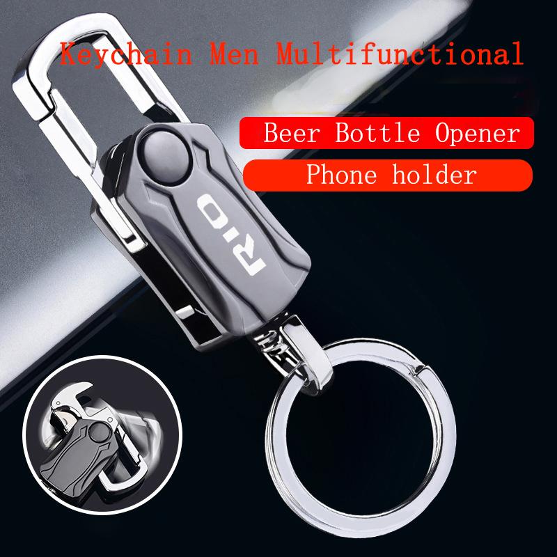 Keychains Car Keychain Metal Buckle Waist Key Chain Beer Bottle Opener Private Custom For KIA RIO 2 3 4 5 Xline X Accessories