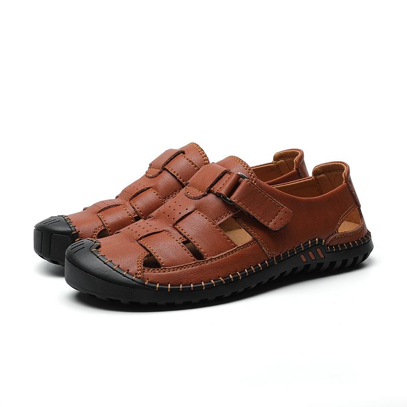 Slippers Sandles Verano Summer Big Sandalet Sandalle Ete Masculino Uomo Homme Zandalias Rubber Leather Shoes For Men Sandalsslippers De