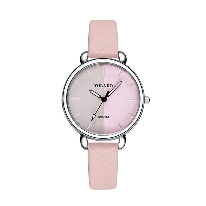 Wristwatches Relogio Feminino YOLAKO Brand Simple Ladies Watch Women Watches Candy Color Belt Fashion Leather Quartz Wristwatch