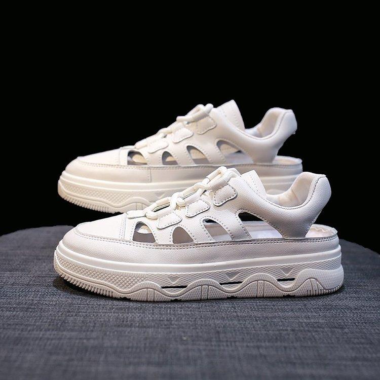 Sandals Women 2021 Female Shoes Woman Summer Wedge Comfortable Ladies Knitting Slip-on Flat Sandalias