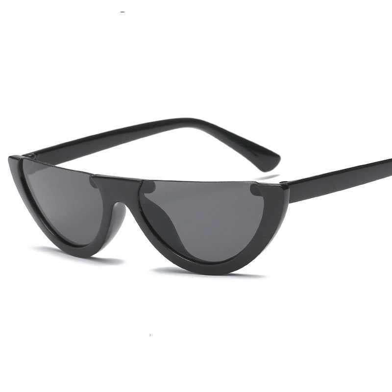 Luxury designer Sunglasses Cool 2021 Half Frame Cat Eye Women Fashion Brand Designer Eyewear Candy Colors Lens Sun Glasses Mirror