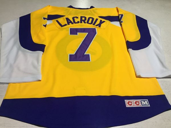 1973-74 CCM ANDRE LACROIX New York Golden Blade WHA Retro Hockey Jerseys Custom Any Number and Name S-5XL