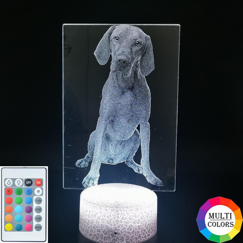 Night Lights Lovely Light LED Hungarian Vizsla 3D Desk Lamp Pet Dog Nightlight Party El Room Decor Kids Birthday Gift APP Control