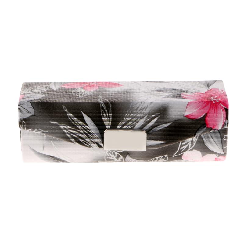 Cosmetic Bags & Cases PU Leather Makeup Lipstick Case Holder Mirror Jewelry Carry Box - White, As Described