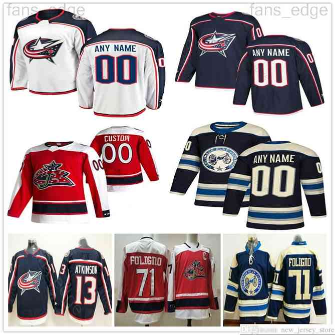 96 Custom 2021 Reverse Retro Columbus Blue Jackets Bjorkstrand Riley Nash Scott Harrington Sergei Bobrovsky Vladislav Gavrikov Hockey Jerseys