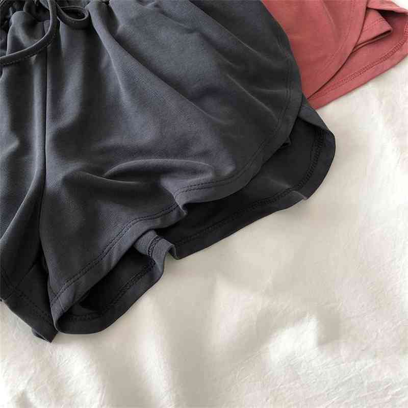 Double layer light meat proof thin cool copper SPANDEX YOGA fitness Shorts & amp; skirts