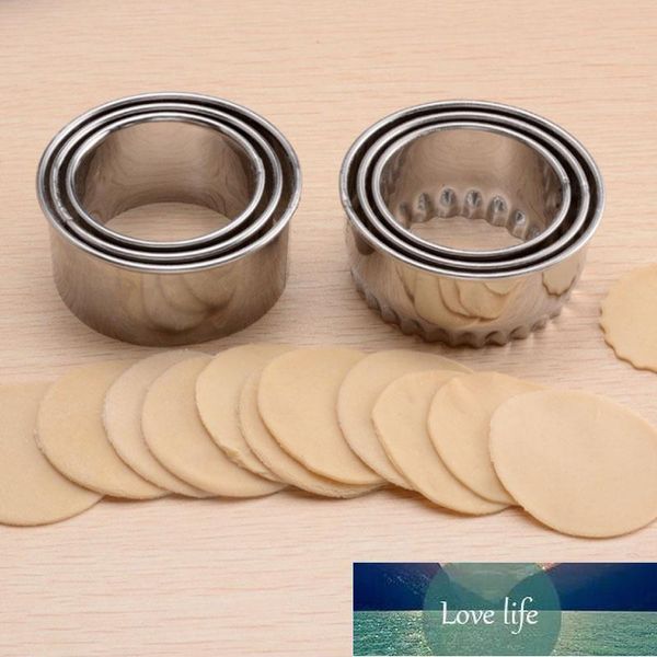 Dough Cutting Tool 3Pcs Cookie Pastry Maker Kitchen Gadgets Dumplings Wrappers Molds Cutter Stainless Steel Portable Baking & Tools Factory