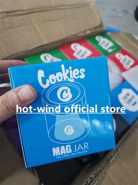 Led Magnifying Stash Jar Mag Personalized Cookies Luminous Tank LED Cool Storage Box USB Rechargeable Light Smell Proof Stock 0506
