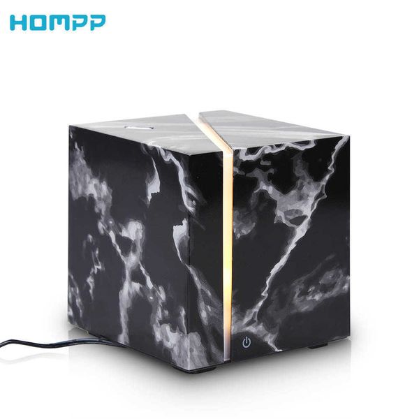 Marble Grain Ultrasonic Air Humidifier Essential Oil Aromatherapy Diffuser 200ml for Office Home Bedroom Living Room Study Yoga 210724