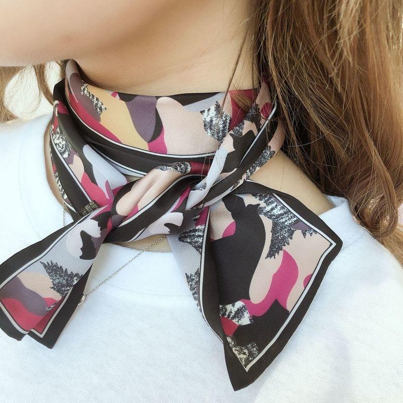 Scarves Fashion Women&#039;s Scarf Soft Solid Summer Silk Doodle