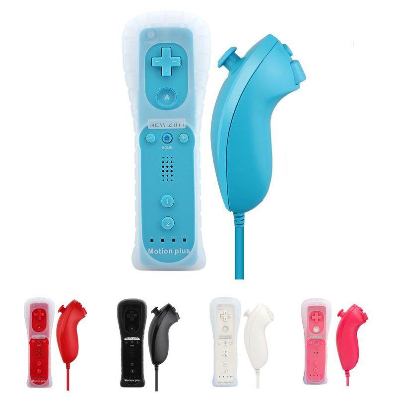 Game Controllers & Joysticks 2 In 1 For Wii Wireless Remote Console Nunchuck Gamepad Joystick Silicone Case Accessories