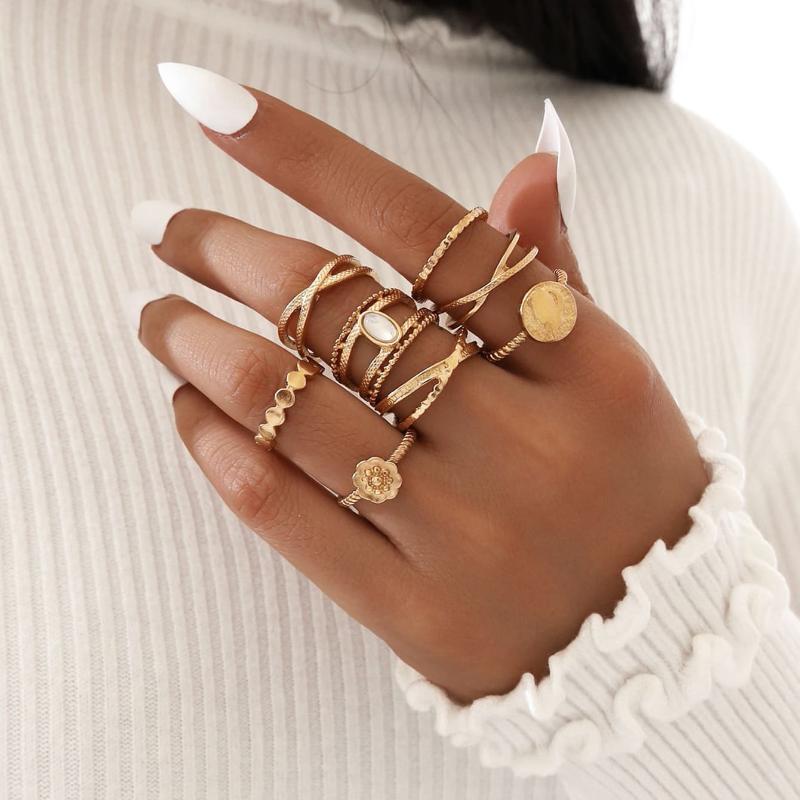 Wedding Rings Daisy Matching For Women Anillos Mujer Ring Set Bagues Anillo Bohemian Jewellery Slytherin Accessories Couple Gift Sygnety