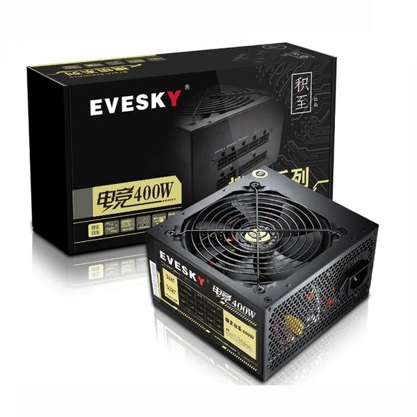 EVESKY 400W Gaming Power Supply 12CM Fan Computer Host Rated For Video Card