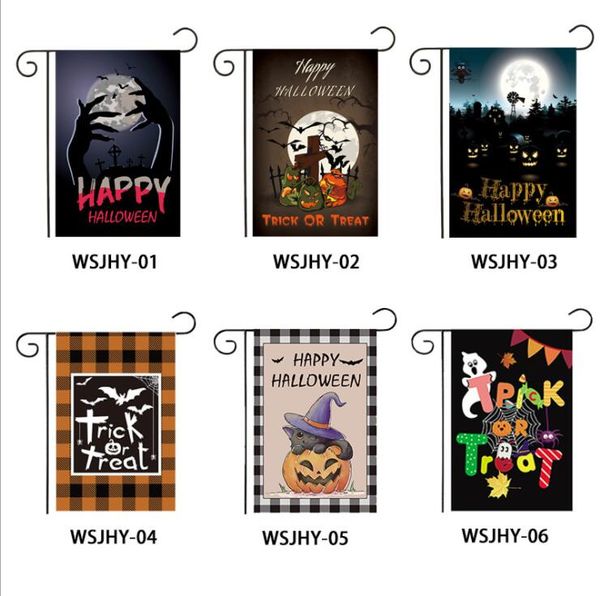 30*45cm Halloween Garden Flags Pumpkin Ghost Party Home Decor Outdoor Polyester Double-sided hanging flag Easter Independence Day Thanksgivi