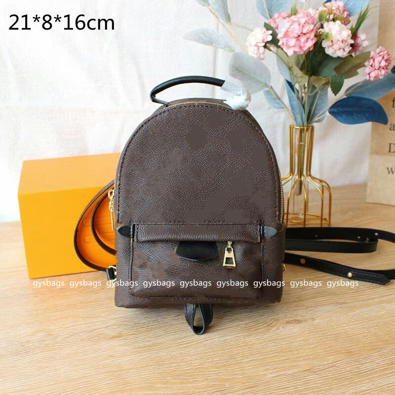 Women Luxury Mini Backpacks Tiny School Bags Designers Crossbody Back Packs Fashion Handbags Purses with Printed Flowers Letters L21070501