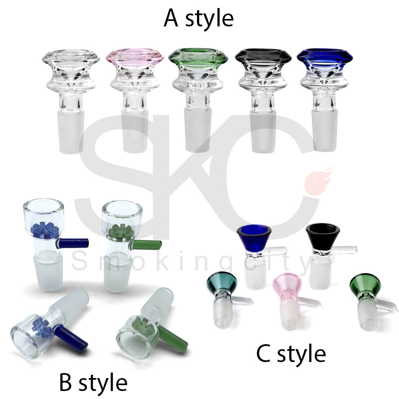 Hookahs newly style 14mm 18mm Male Glass Bowls With 3 styles Bowl For Herb Tobacco water Bongs Oil Rigs Soking Pipe