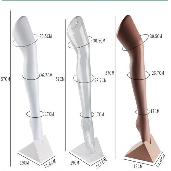 1Pair 56cm Plastic Mannequin Leg,Jewelry Stand Transparent Lovely Children Mannequins Foot Mode Netherstock Tights Leggings Display Props D5
