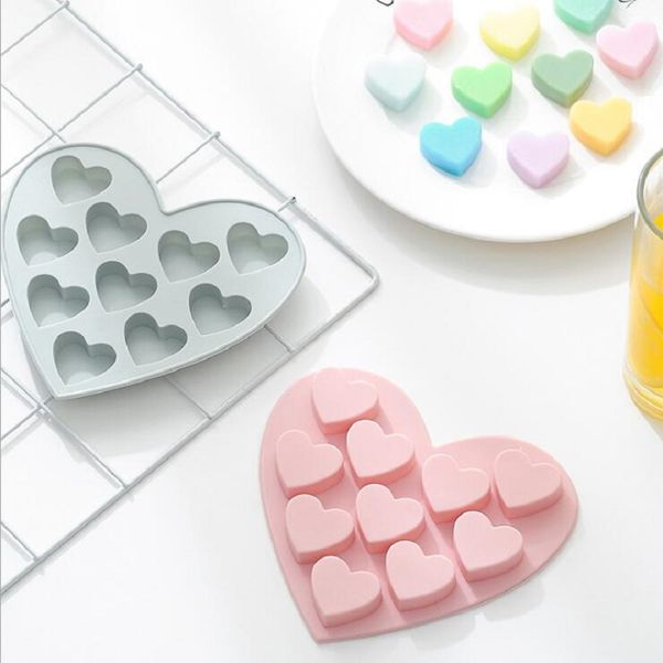 Gwai Ta Small Heart Ice Trays Silica Gel Mold Cupcake Jelly Candy Chocolate Decoration Mould