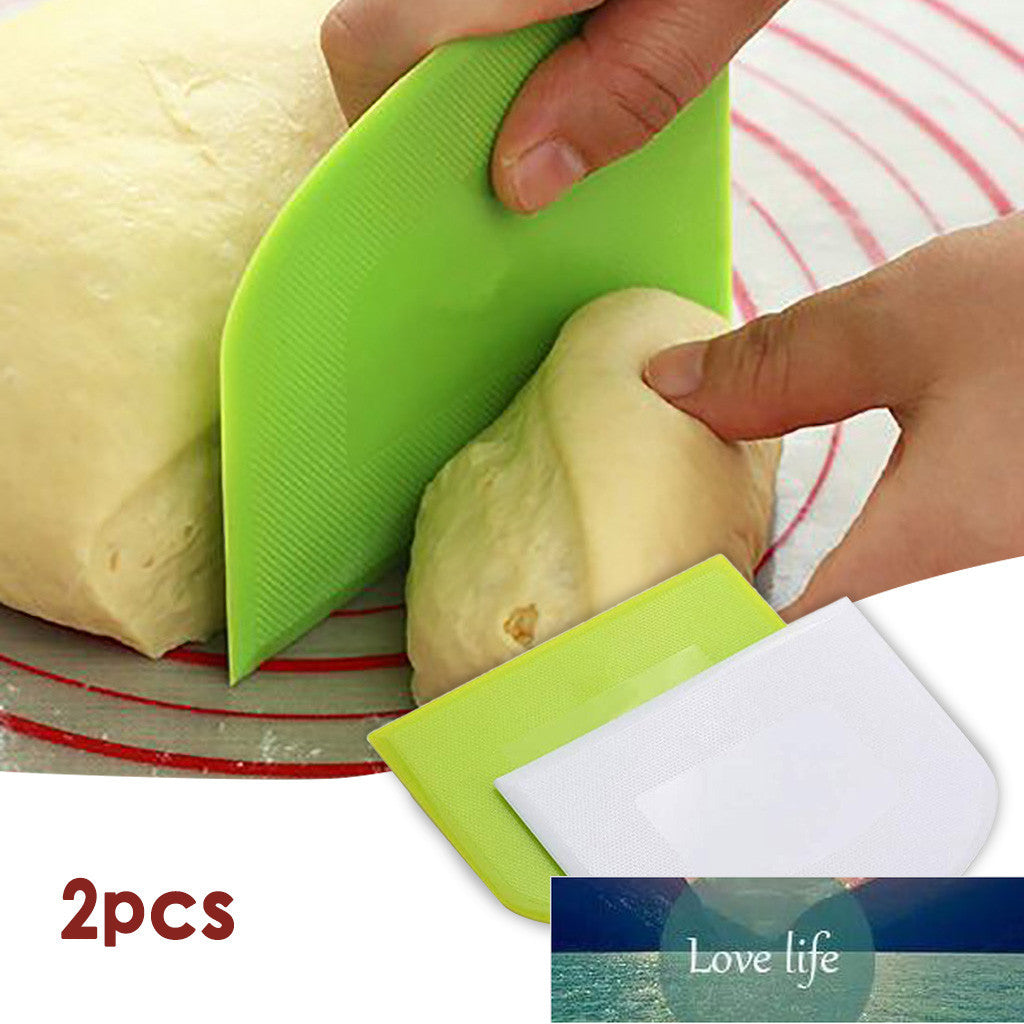 New 2PCS Dough Scrapers Cream Smooth Cake Spatula Baking Scraper Multipurpose Kitchen Scrapers for Pizza Dough Pastry Cake Factory price expert desi