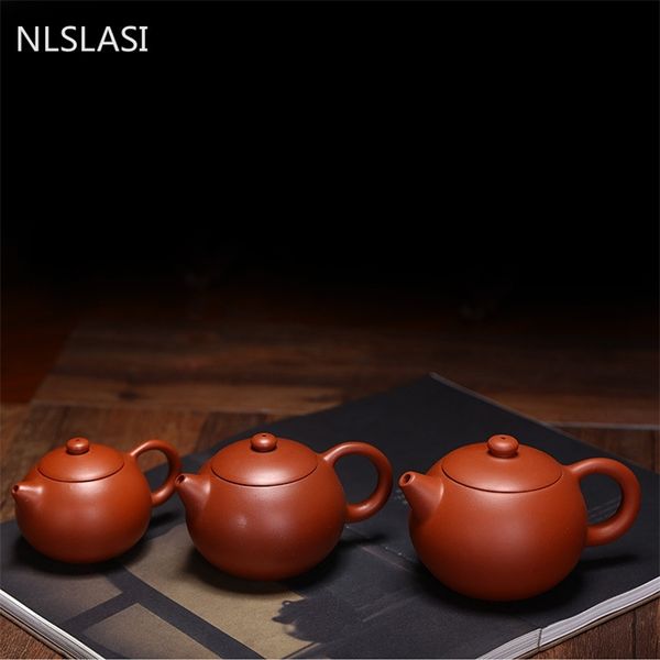 NLSLASI yixing tea pot purple clay Xi Shi teapot Dahongpao kettle Handmade Tea set Chinese ceremony supplies 210813
