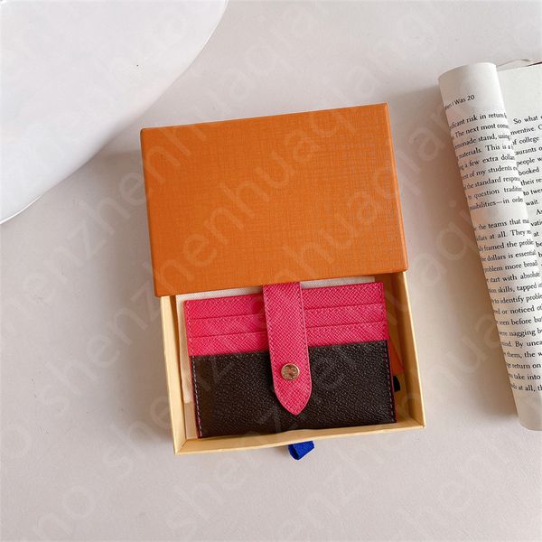 Credit Card Package Holder Pouches Purse Men Business Leather PU Holders Coin change pocket money Wallets ID Bags Metal Snap Nice Present Wi