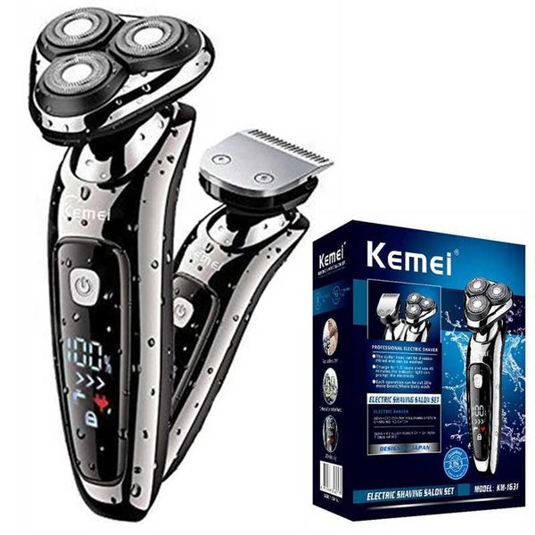 Original combo wet dry facial stubble pro electric shaver hair trimmer beard electric razor for men shaving machine waterproof P0817