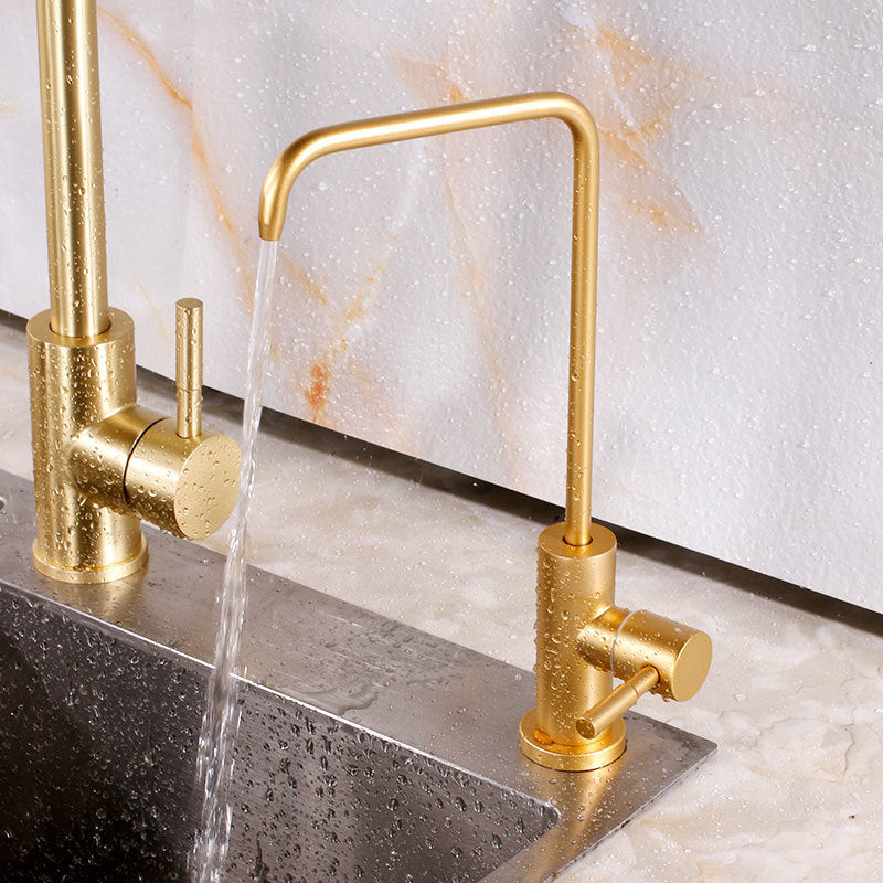 Kitchen Faucets 12 design kitchen sink Golden Purifier Faucet drinking water gold taps for Reverse Osmosis and Water Filtration Systems HCTV