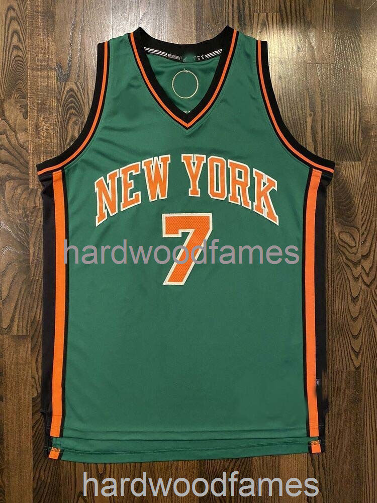 Stitched Custom CARMELO ANTHONY #7 St Patrick&#039;s Day Jersey Men Women Youth Basketball Jerseys XS-6XL