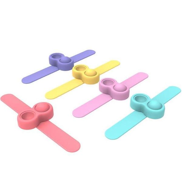 Fingertip Toys push it Finger Bubble Ring And Bracelet Decompression Silicone Toy Gadgets Stress Relief Anti-Anxiety Tools Beat Autism Needs