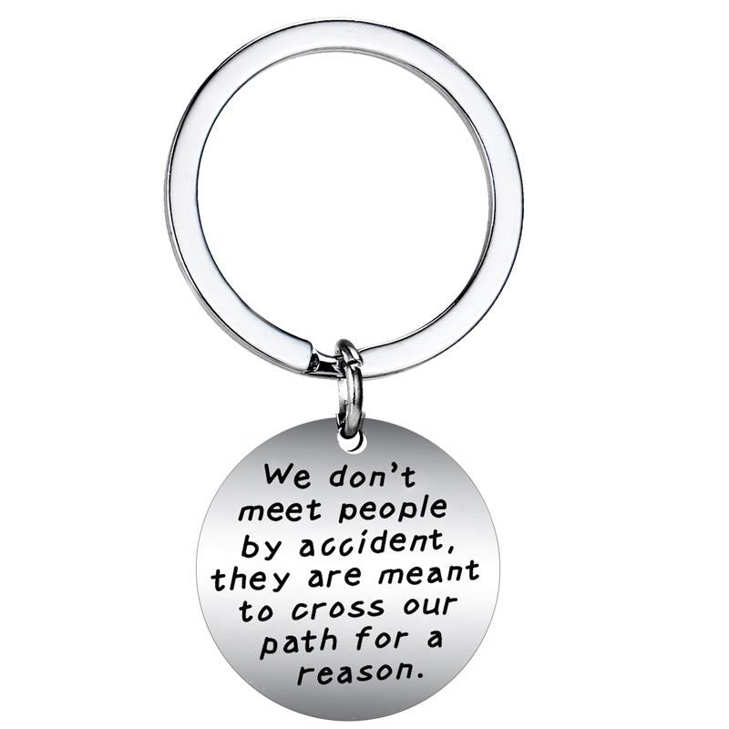Keychains We Don&#039;t Meet People By Accident Keychain Coworker Leaving Gifts Retirement Key Chains Friend Friendship Jewelry