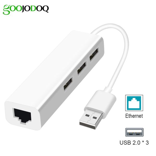 USB Ethernet USB Hub to RJ45 Lan Network Card 10-100 Mbps Ethernet Adapter for Mac iOS Laptop PC Windows RTL8152 USB 2.0 Hub