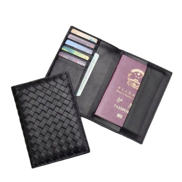 Card Holders Designer Passport Holder Soft Cover Genuine Sheep Leather ID Business Travel Wallet