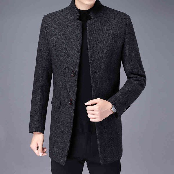 Woolen coat New double-sided youth leisure suit stand collar men&#039;s autumn and winter wool coat
