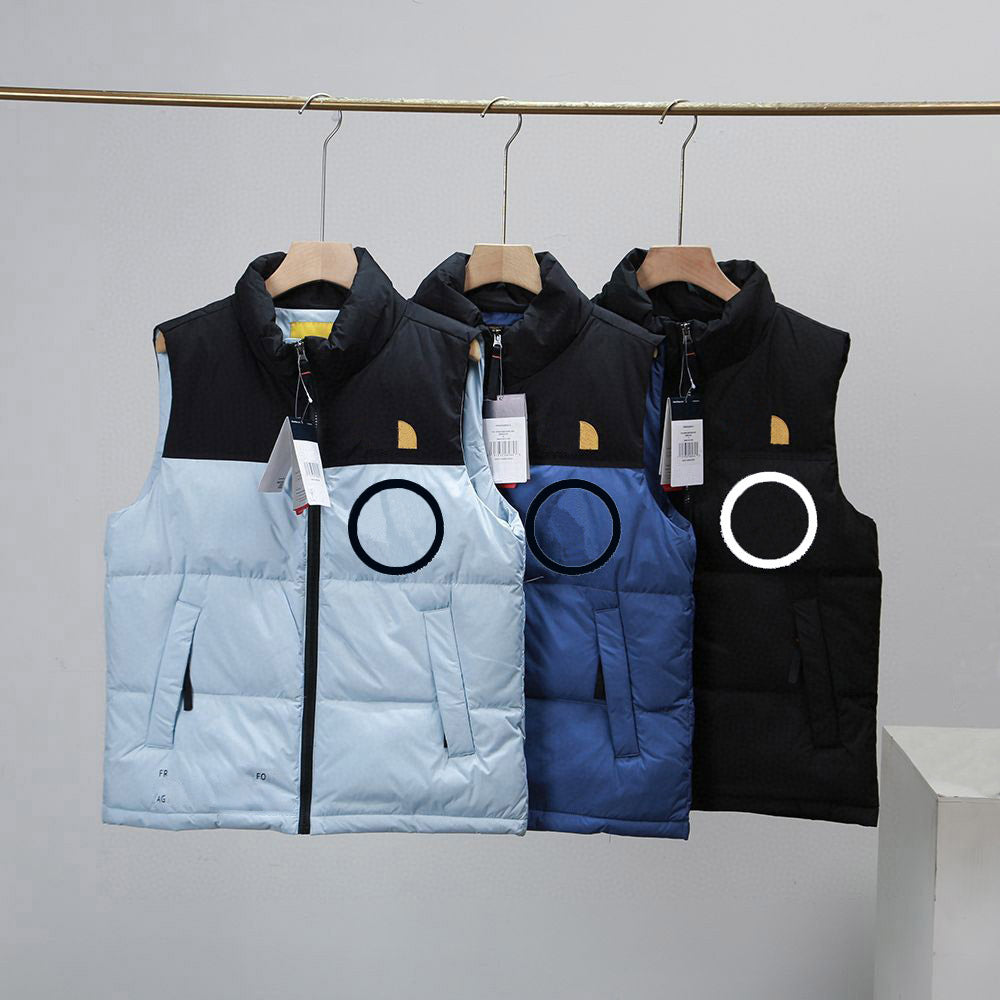 Winter Fashion Mens Vests Classics Letter Rainbow Print Women Jacket Sleeveless Thicken Coats Active Clothes Outerwear Keep Warm Outdoor