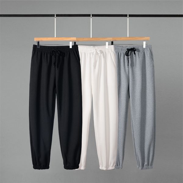 Trendy Leggings sports spring and autumn new waffle lovers loose casual breathable thin pants men