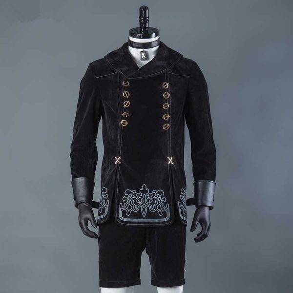 Hot Games NieR Automata 9S Cosplay Costumes Men Fancy Party Outfits Coat YoRHa No. 9 Type S Full Set for Halloween G0925