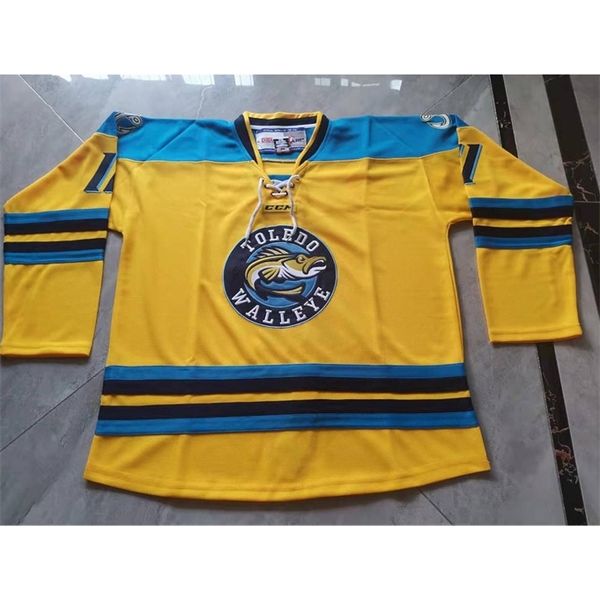 sjzl rare Hockey Jersey Men Youth women Vintage ECHL 2017 Toledo Walleye 11 Zajac High School Jerseys Size S-5XL custom any name or number