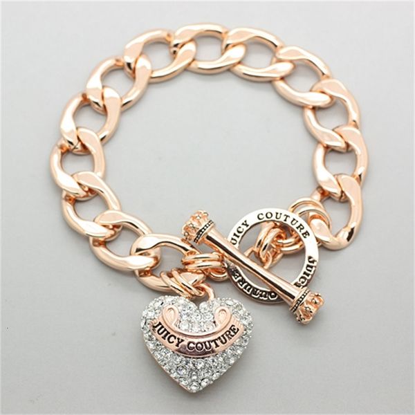 Luxury Jewelry Personality Trendsetter Full Drill Love Foundation Thick Bracelet Personality Fashion Peach Heart Letter Smiling Face Bracele