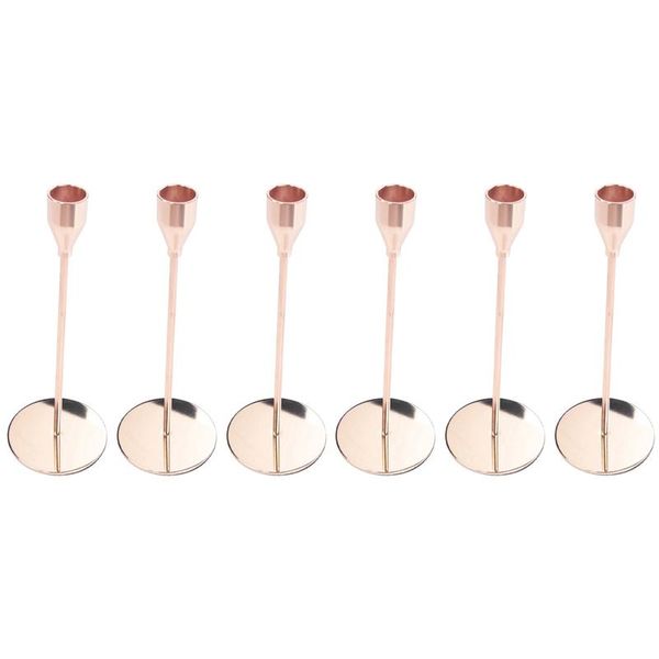 Candle Holders 18Pcs-Set Chinese Style Metal Simple Golden Wedding Decoration Bar Party Living Room