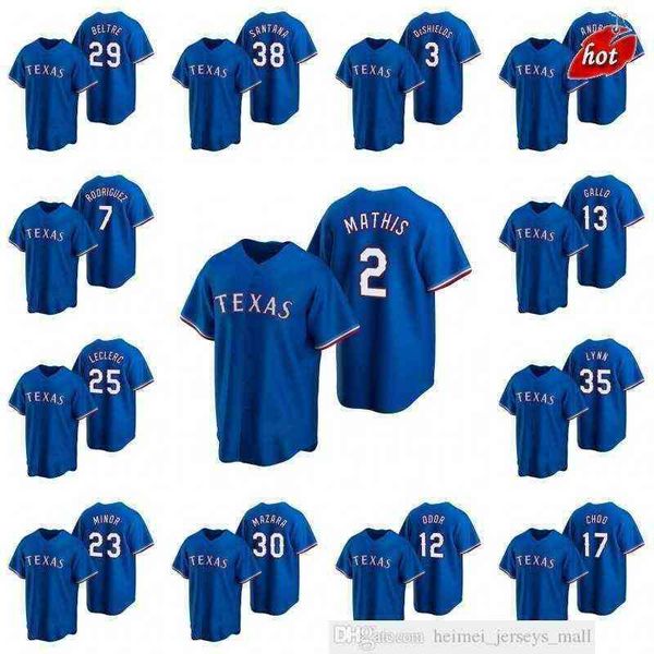 2022 Baseball Men Adrian Beltre Jerseys Stitched Mike Minor Shin-Soo Choo Rougned Odor Women Youth KIDS Jersey