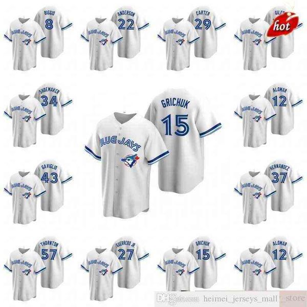 2022 Men Baseball Jerseys Stitched Chase Anderson Biggio Joe Carter Ken Giles Cooperstown ALOMAR SHOEMAKER BIGGIO Women Youth Jersey