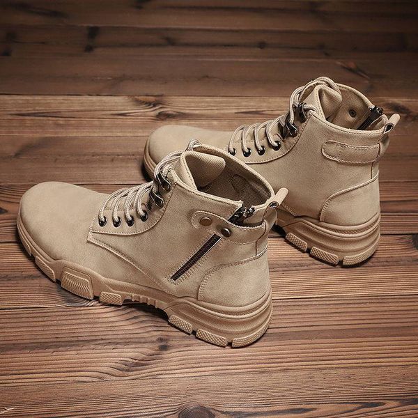 Autumn Men&#039;s Shoes Summer New Martin Boots Korean High Top Short Tooling
