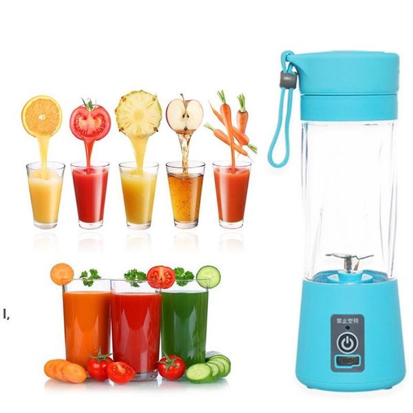 Portable Electric Fruit Juicer Cup Vegetable Citrus Blender Juice Extractor Ice Crusher with USB Connector Rechargeable Juice RRB12695